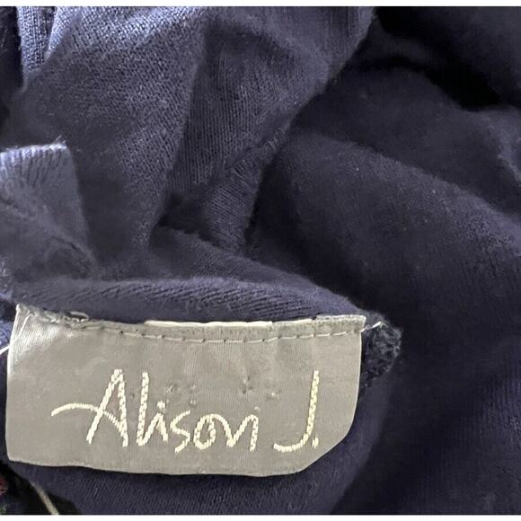 Vintage Alison J Knit Belted Peplum Maxi Dress Cottagecore sz 12 - Picture 7 of 7